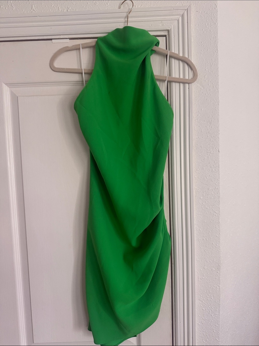 Amanda Uprichard Vibrant Green One-Shoulder Draped Dress